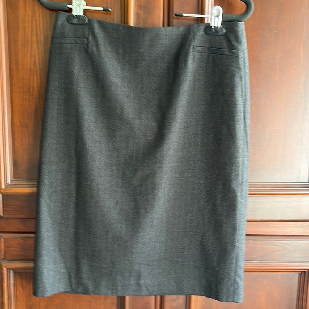 Teenflo Charcoal Pinstripe Pencil Skirt 4